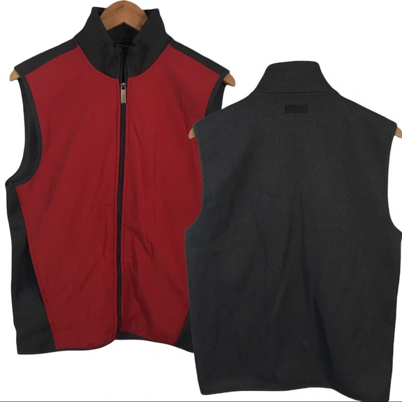 B5 NWT Mens Perry Ellis Full ZIP Sleeveless Vest Jacket M ($65) - Picture 1 of 6